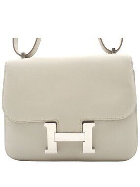 Hermes Constance 3 Mini Pearl Gray Silver Swift Shoulder Bag